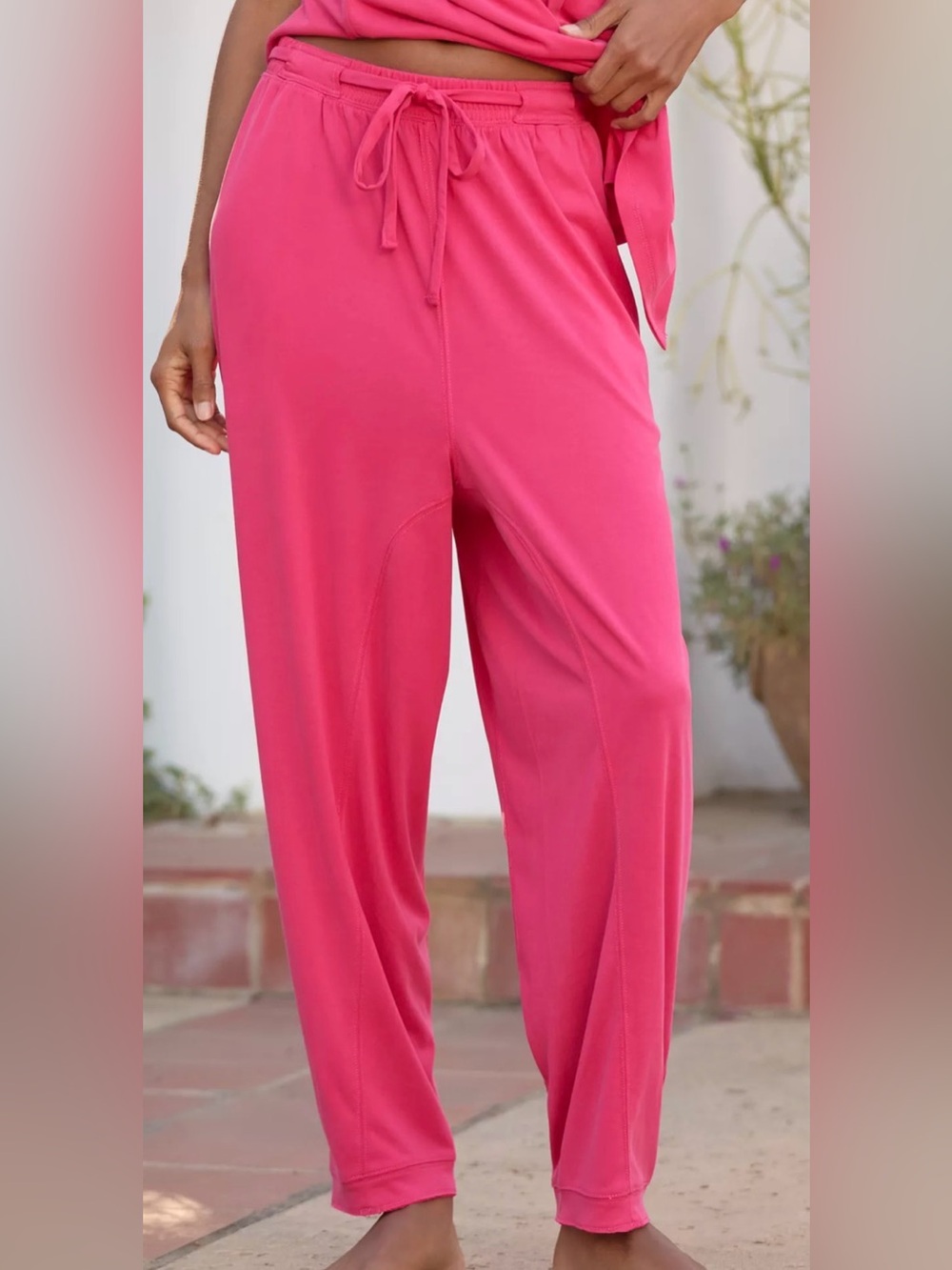 By Anthropologie Drawstring Pants Women’s Size Medium in Pink NWT